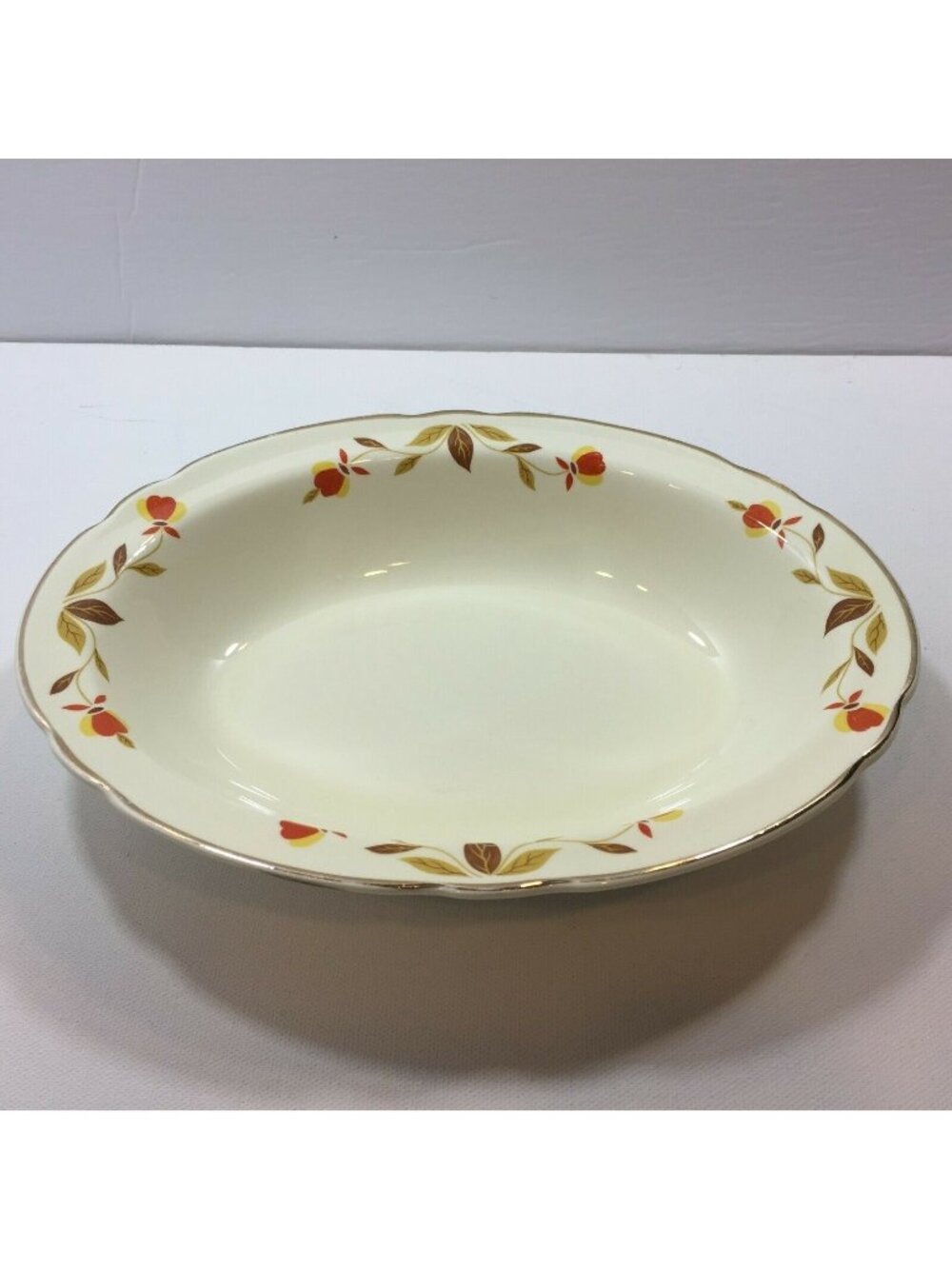 Autumnware Vintage Hall China Autumn Leaf Mary Dunbar Serving Bowl Dish 10"